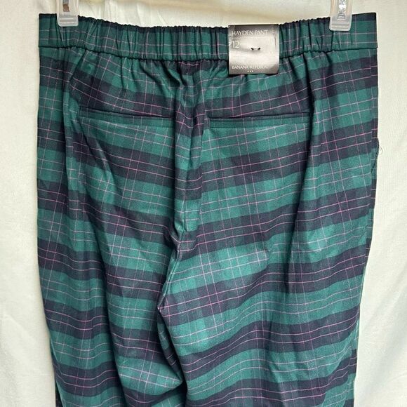 Banana Republic Hayden Pant Green Plaid NWT - Picture 5 of 8